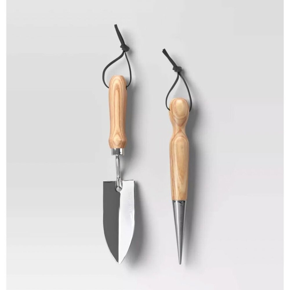 THRESHOLD 2pc Plant Gardening Tool Set Stainless Steel Finish